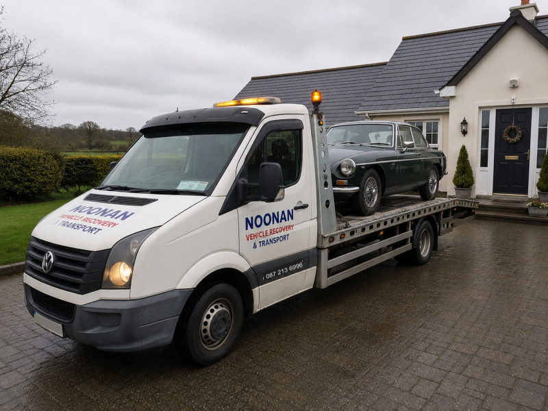 Vehicle Transport: Cars Classic vehicles Project cars Non-running vehicles Auction purchases Dealer transfers. Safely transported by Noonan Vehicle Recovery & Transport in Tipperary, Cork, Limerick, Kilkenny, Carlow, Laois and Dublin, Ireland